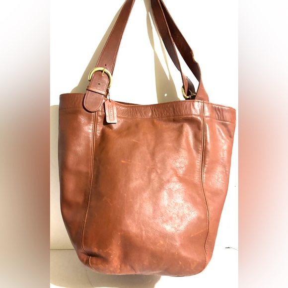 Coach Handbags - Coach Brown Leather Tote Bag